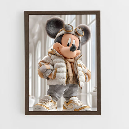 ap-mickey mouse-3 cadre Bois foncé