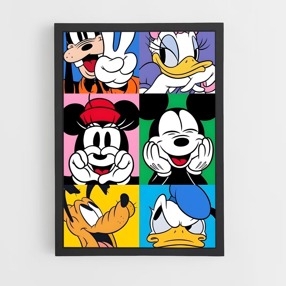 ap-mickey mouse-4 cadre Noir