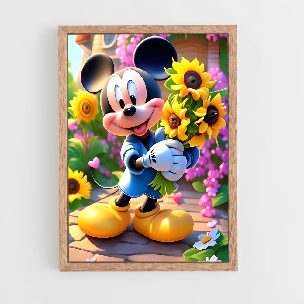 ap-mickey mouse-6 cadre Bois clair
