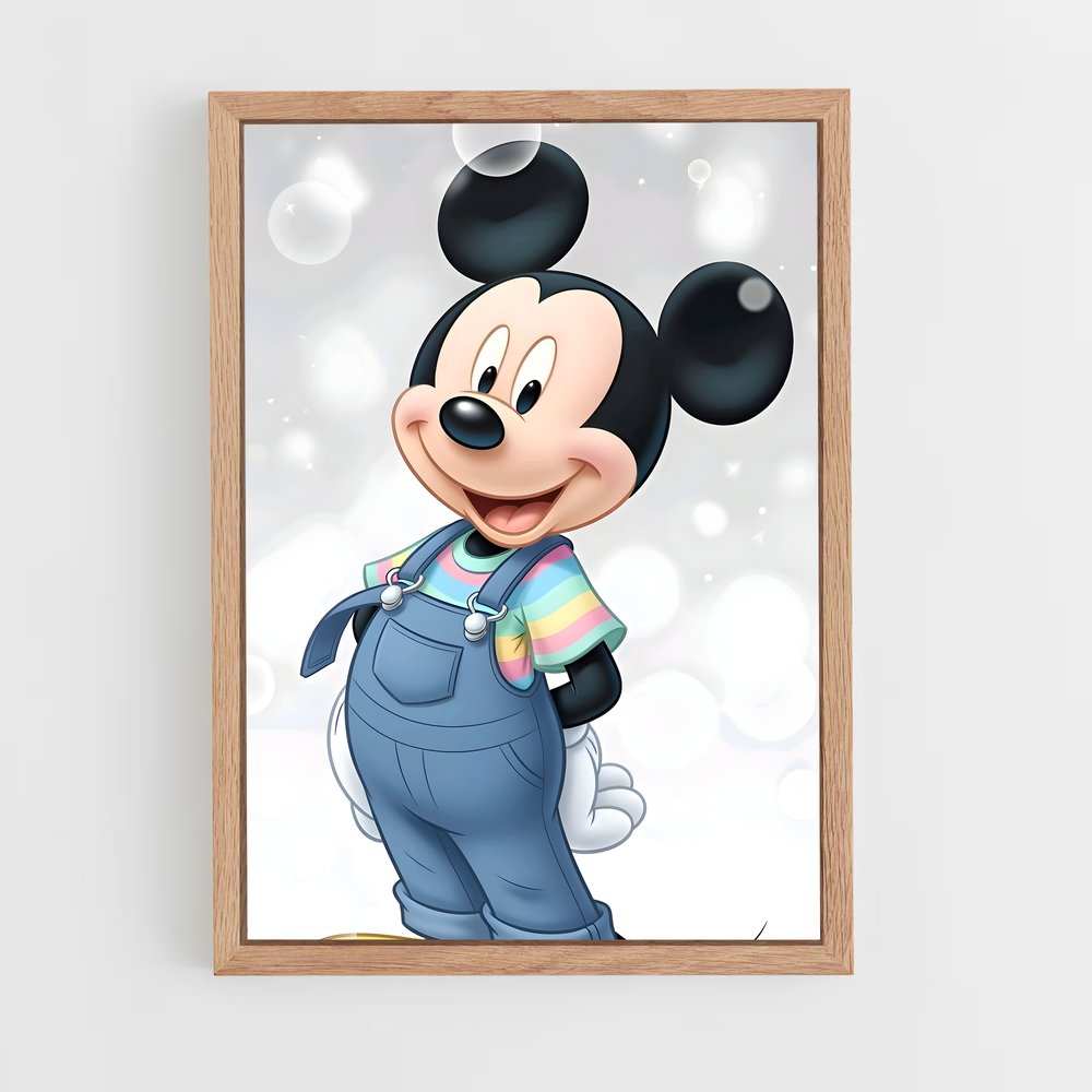 ap-mickey mouse-7 cadre Bois clair