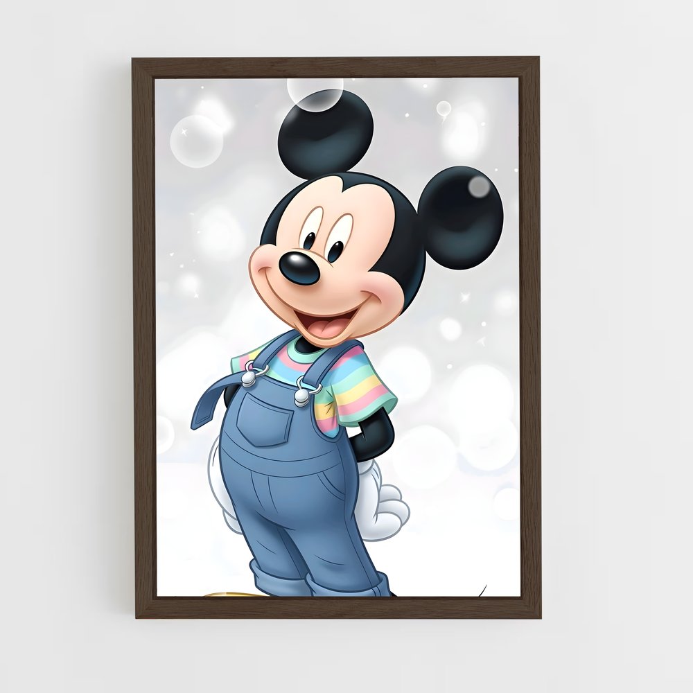 ap-mickey mouse-7 cadre Bois foncé