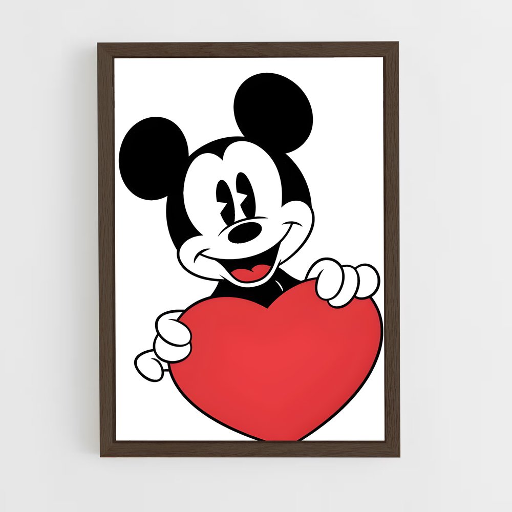 ap-mickey mouse-8 cadre Bois foncé