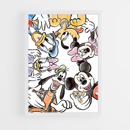 ap-mickey mouse-9 cadre Blanc