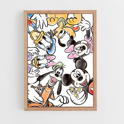 ap-mickey mouse-9 cadre Bois clair