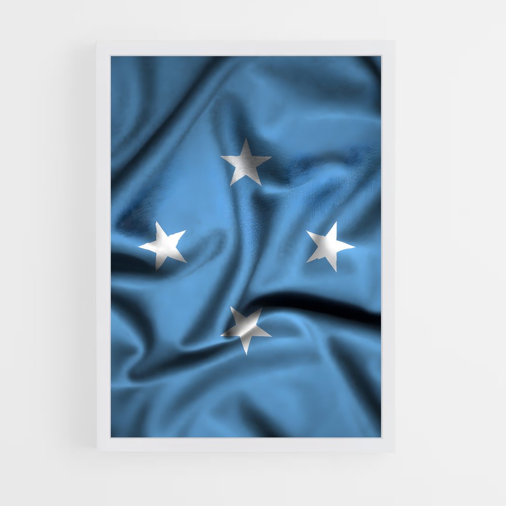 ap-micronesia flag-1 cadre Blanc