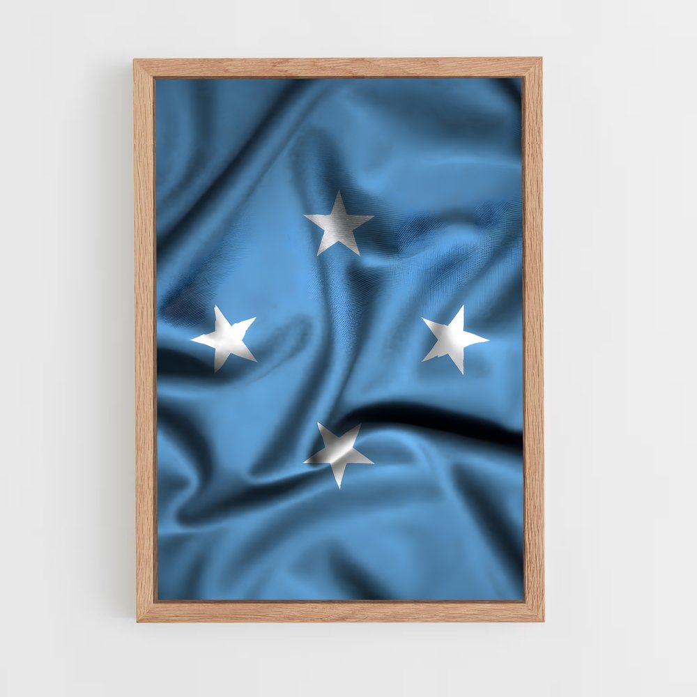 ap-micronesia flag-1 cadre Bois clair