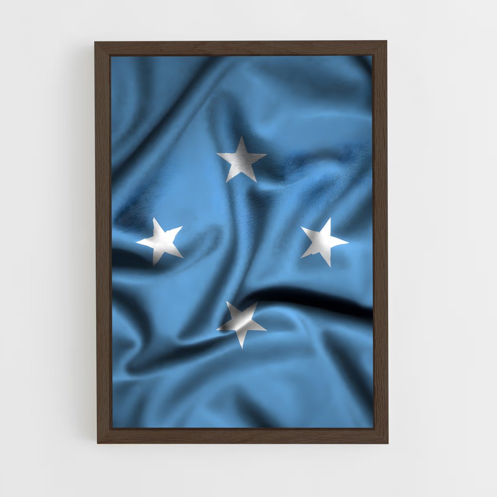 ap-micronesia flag-1 cadre Bois foncé