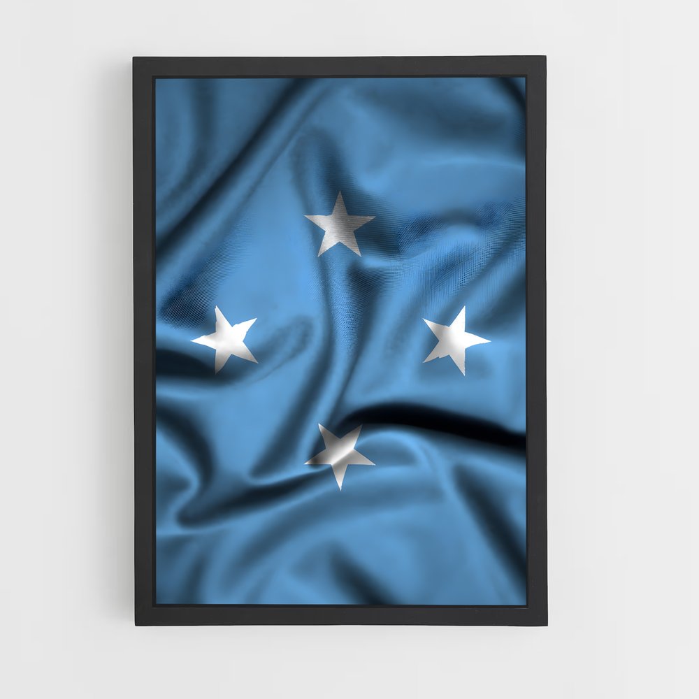 ap-micronesia flag-1 cadre Noir