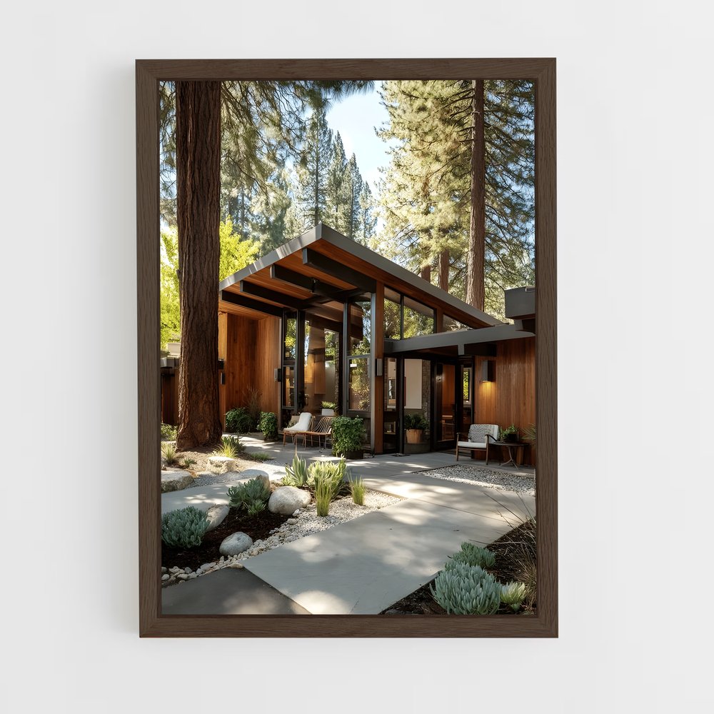 ap-mid-century modern architecture-4 cadre Bois foncé