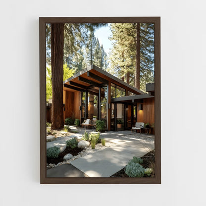 ap-mid-century modern architecture-4 cadre Bois foncé