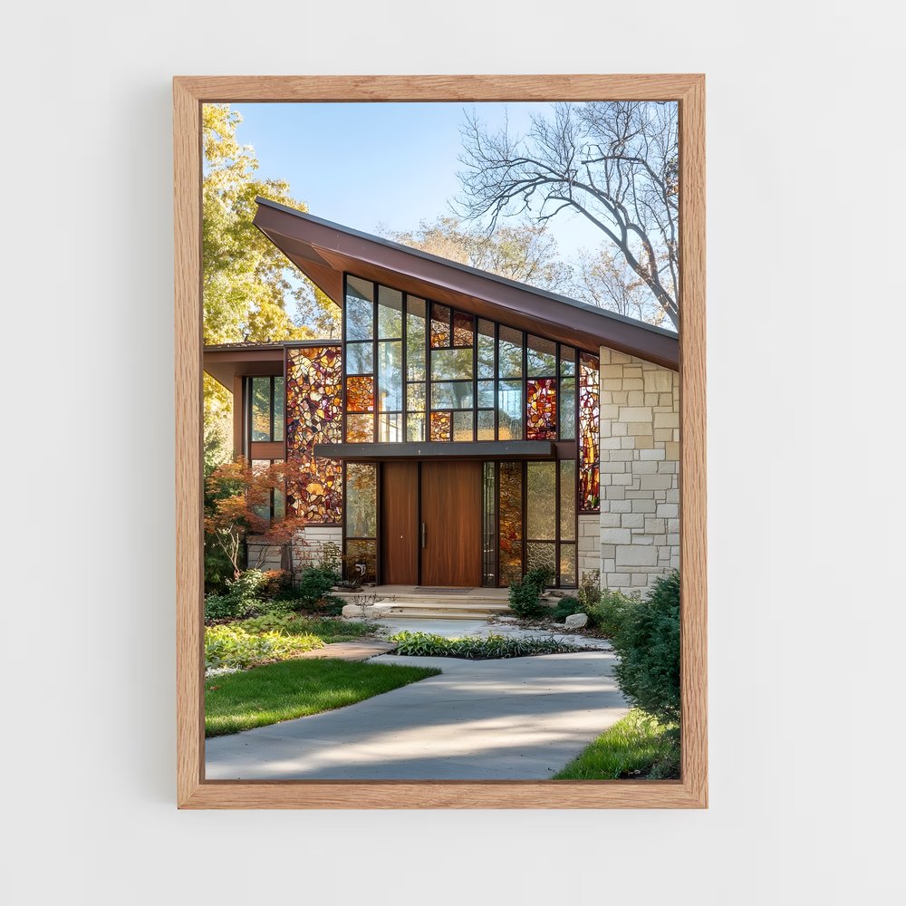 ap-mid-century modern architecture-6 cadre Bois clair