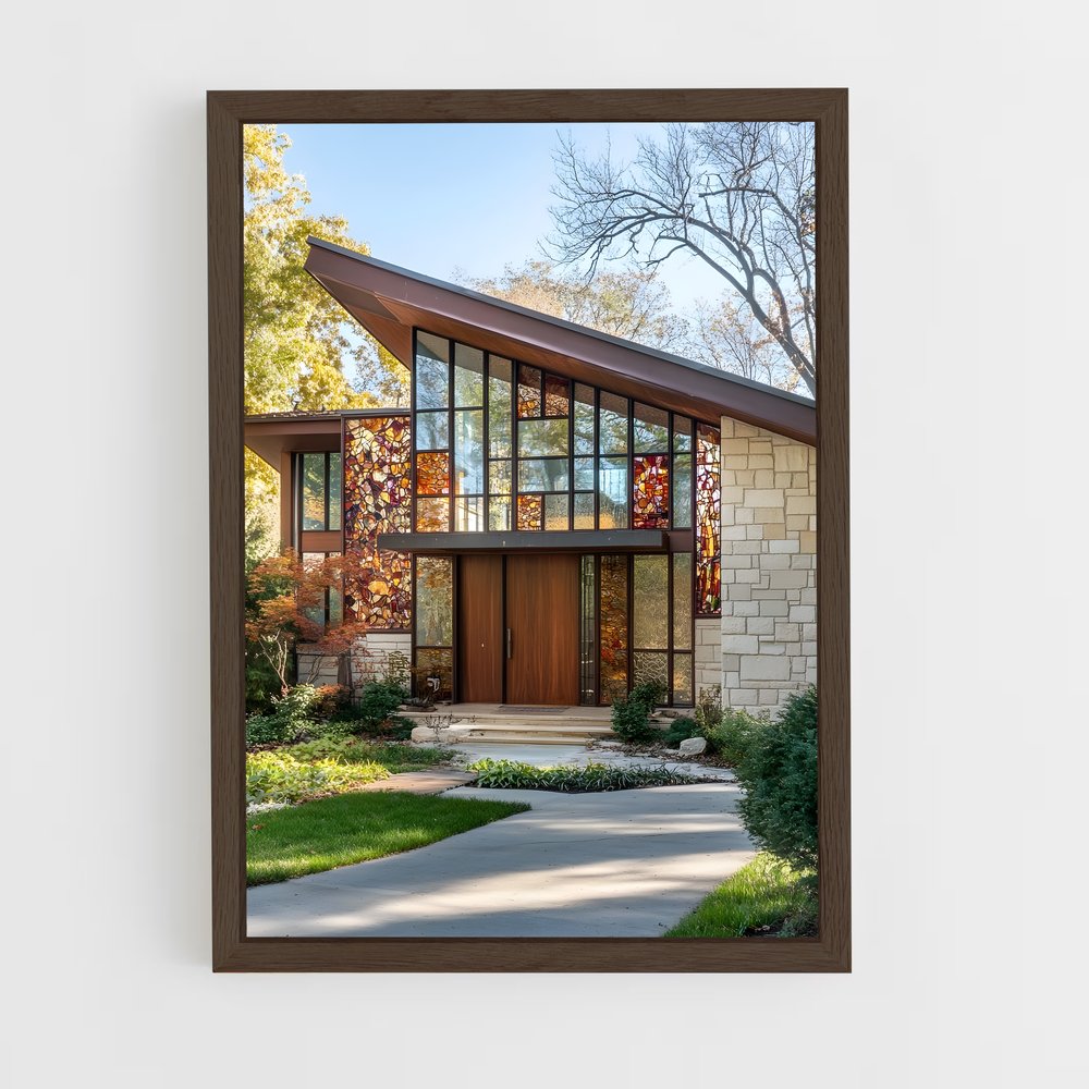 ap-mid-century modern architecture-6 cadre Bois foncé
