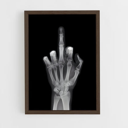 ap-middle finger-2 cadre Bois foncé