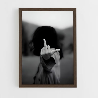 ap-middle finger-4 cadre Bois foncé
