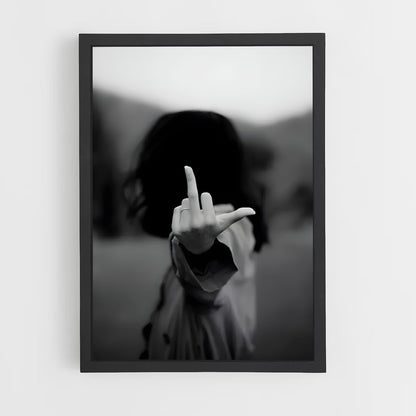 ap-middle finger-4 cadre Noir