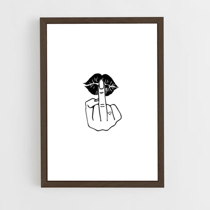 ap-middle finger-5 cadre Bois foncé