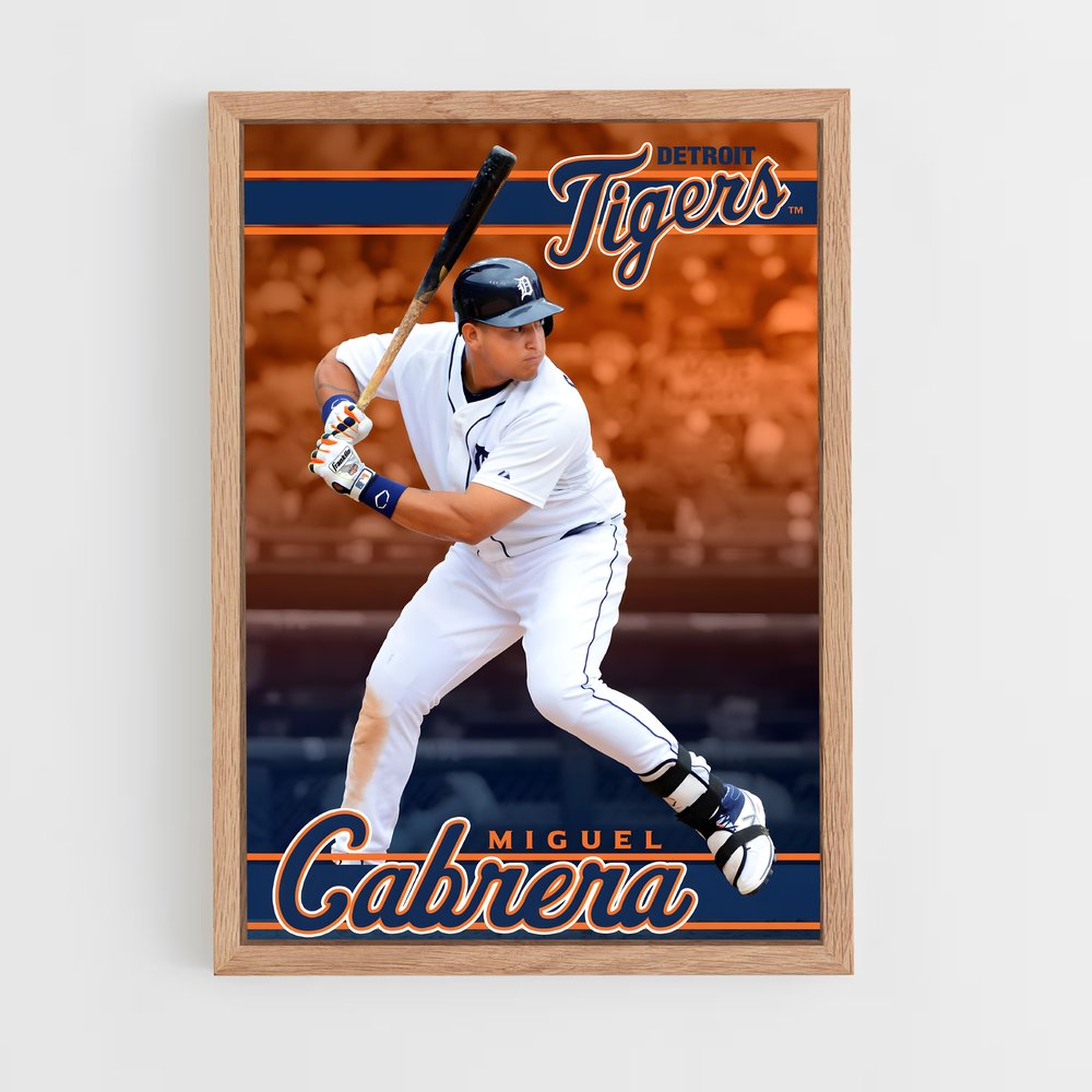 ap-miguel cabrera-5 cadre Bois clair