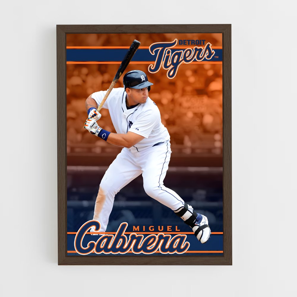 ap-miguel cabrera-5 cadre Bois foncé
