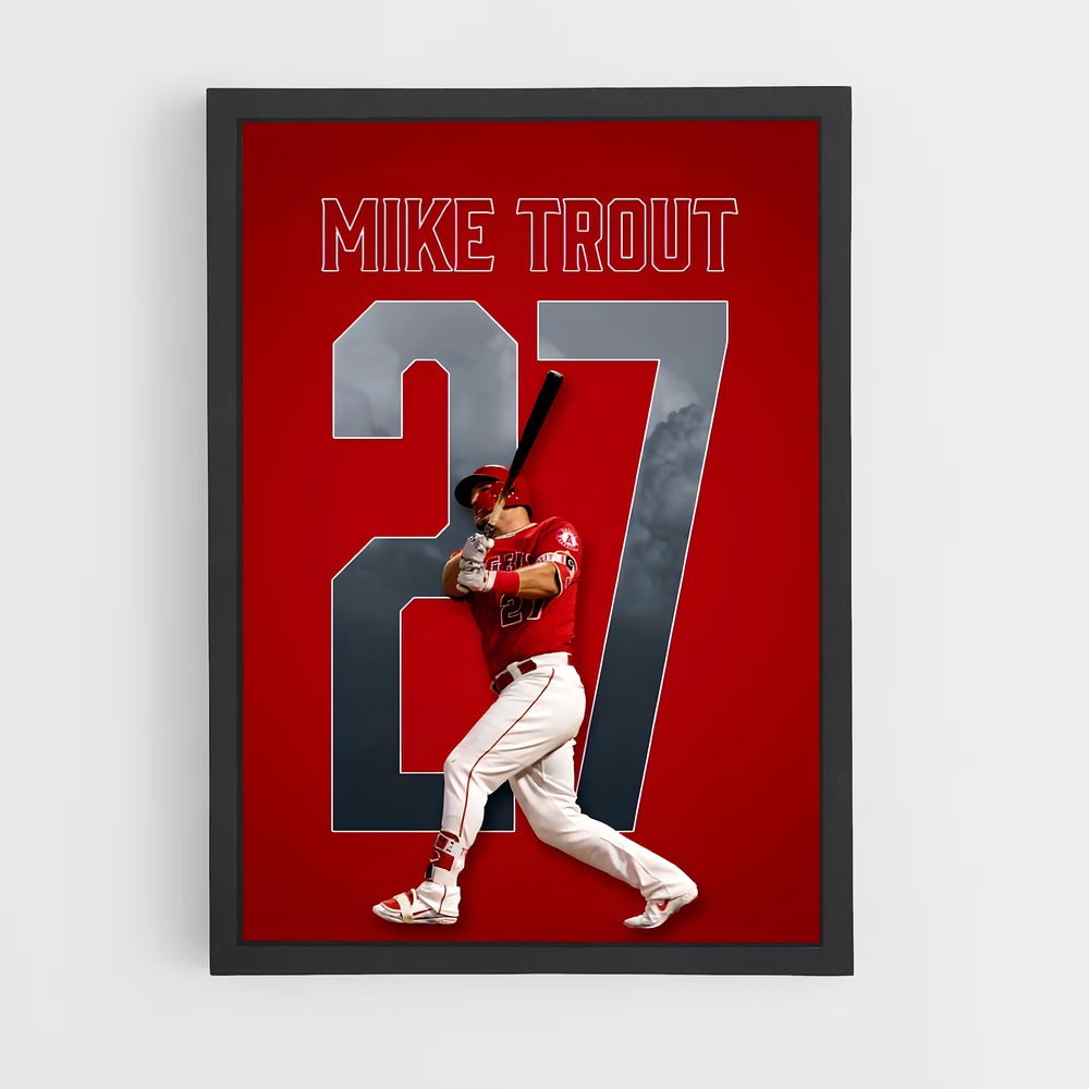 ap-mike trout-4 cadre Noir
