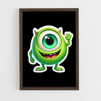 ap-mike wazowski-3 cadre Bois foncé