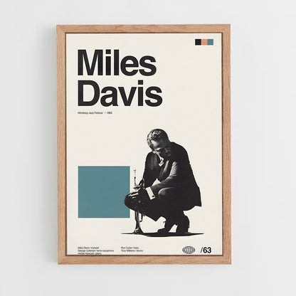 ap-miles davis-2 cadre Bois clair