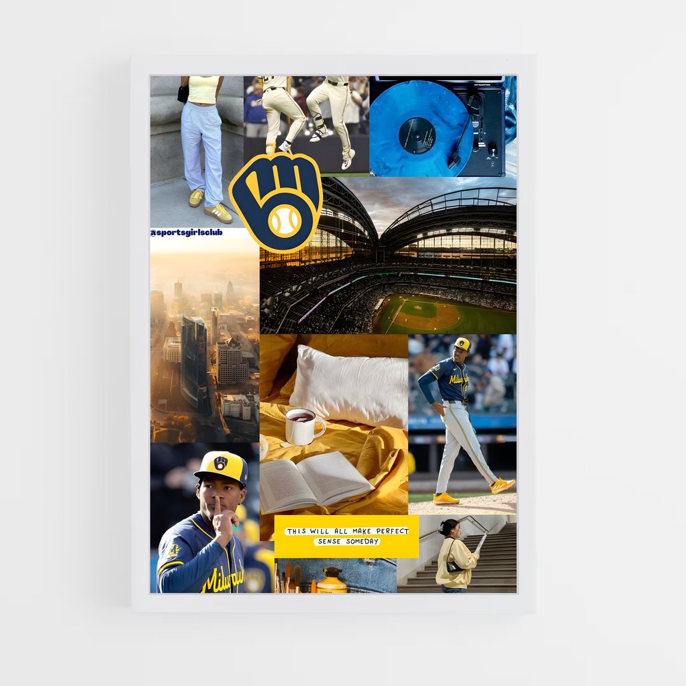 ap-milwaukee brewers-2 cadre Blanc