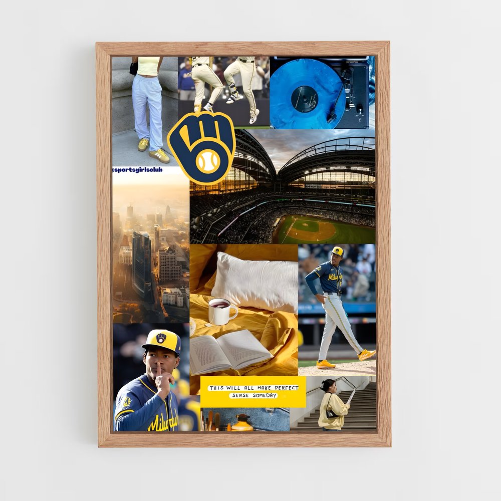 ap-milwaukee brewers-2 cadre Bois clair