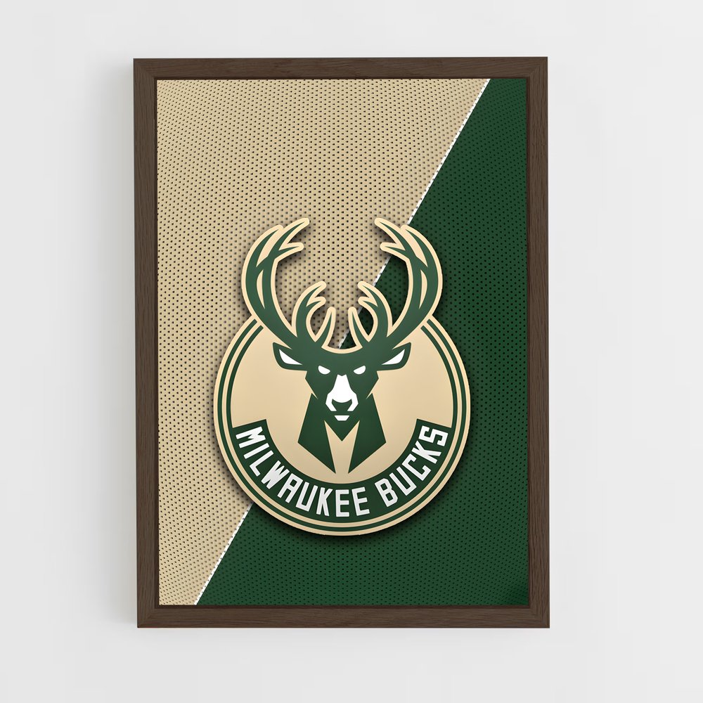 ap-milwaukee bucks-1 cadre Bois foncé