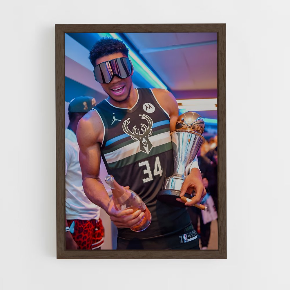 ap-milwaukee bucks-2 cadre Bois foncé