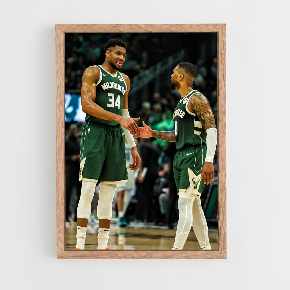 ap-milwaukee bucks-6 cadre Bois clair