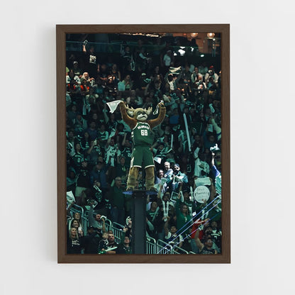 ap-milwaukee bucks-8 cadre Bois foncé