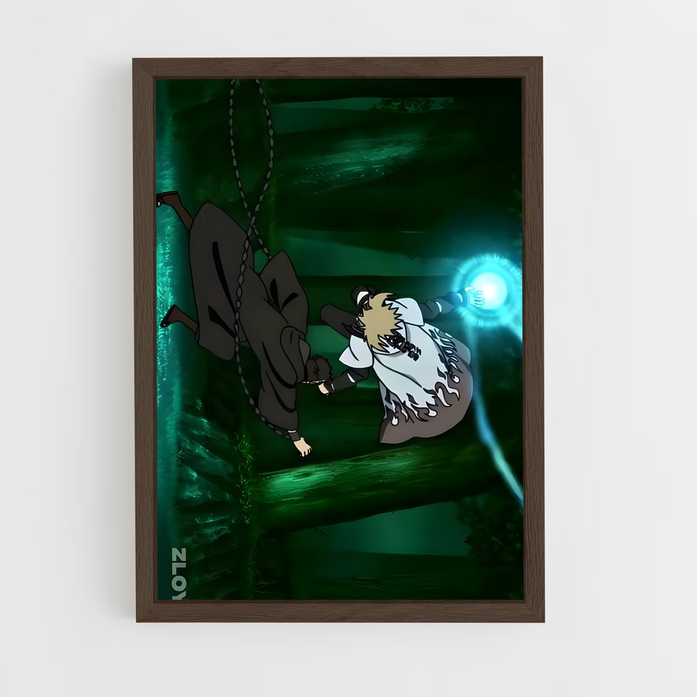 ap-minato namikaze-3 cadre Bois foncé