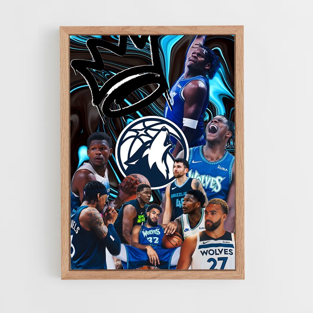 ap-minnesota timberwolves-2 cadre Bois clair