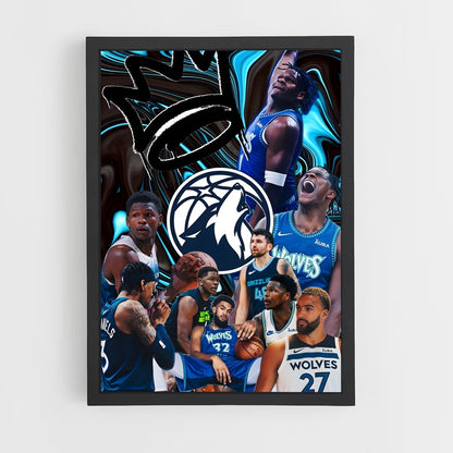 ap-minnesota timberwolves-2 cadre Noir