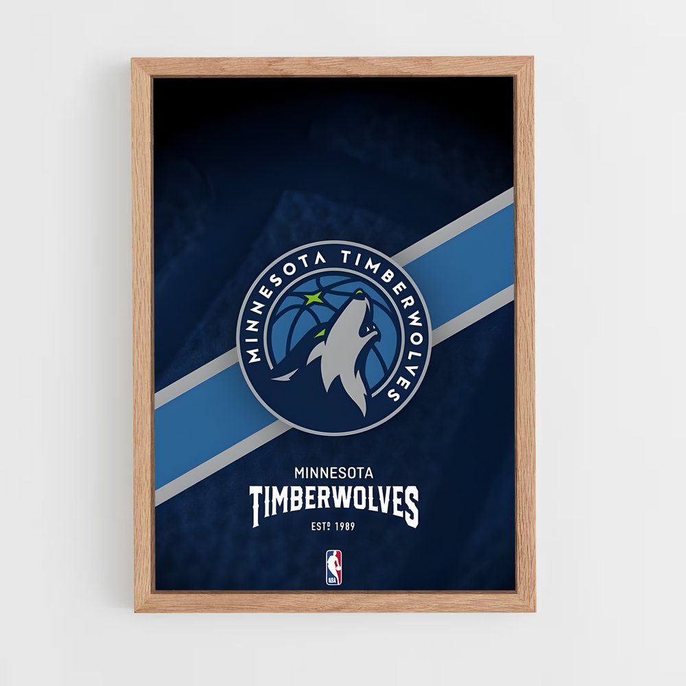 ap-minnesota timberwolves-4 cadre Bois clair