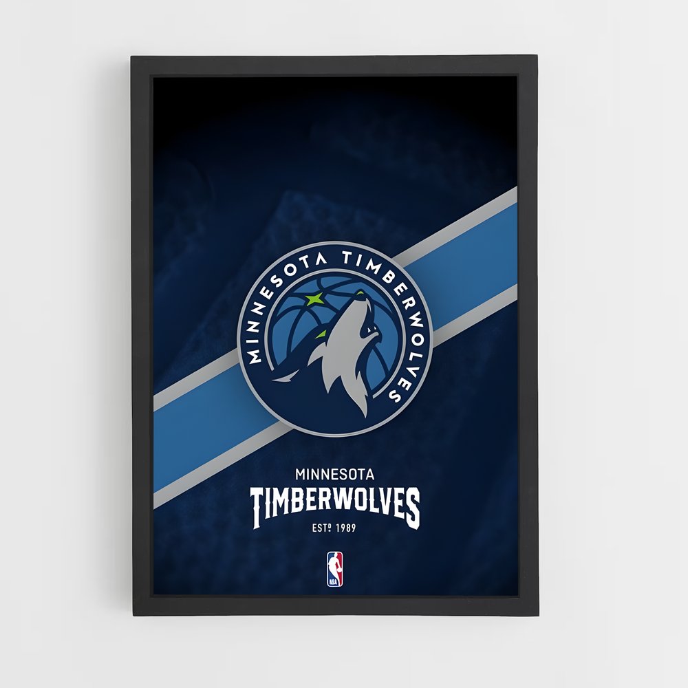 ap-minnesota timberwolves-4 cadre Noir