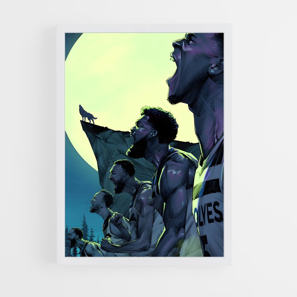 ap-minnesota timberwolves-5 cadre Blanc