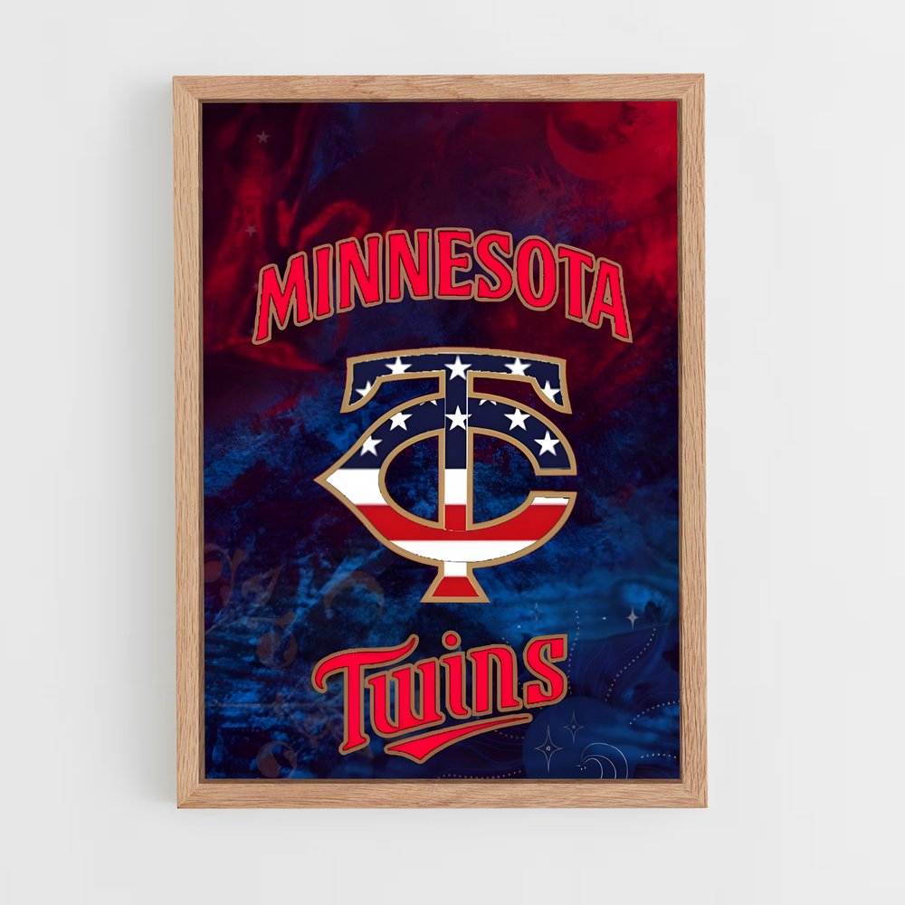 ap-minnesota twins-4 cadre Bois clair