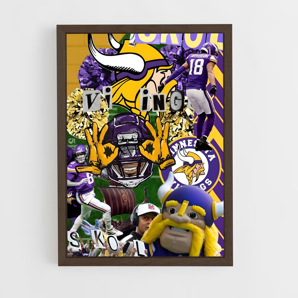 ap-minnesota vikings-1 cadre Bois foncé