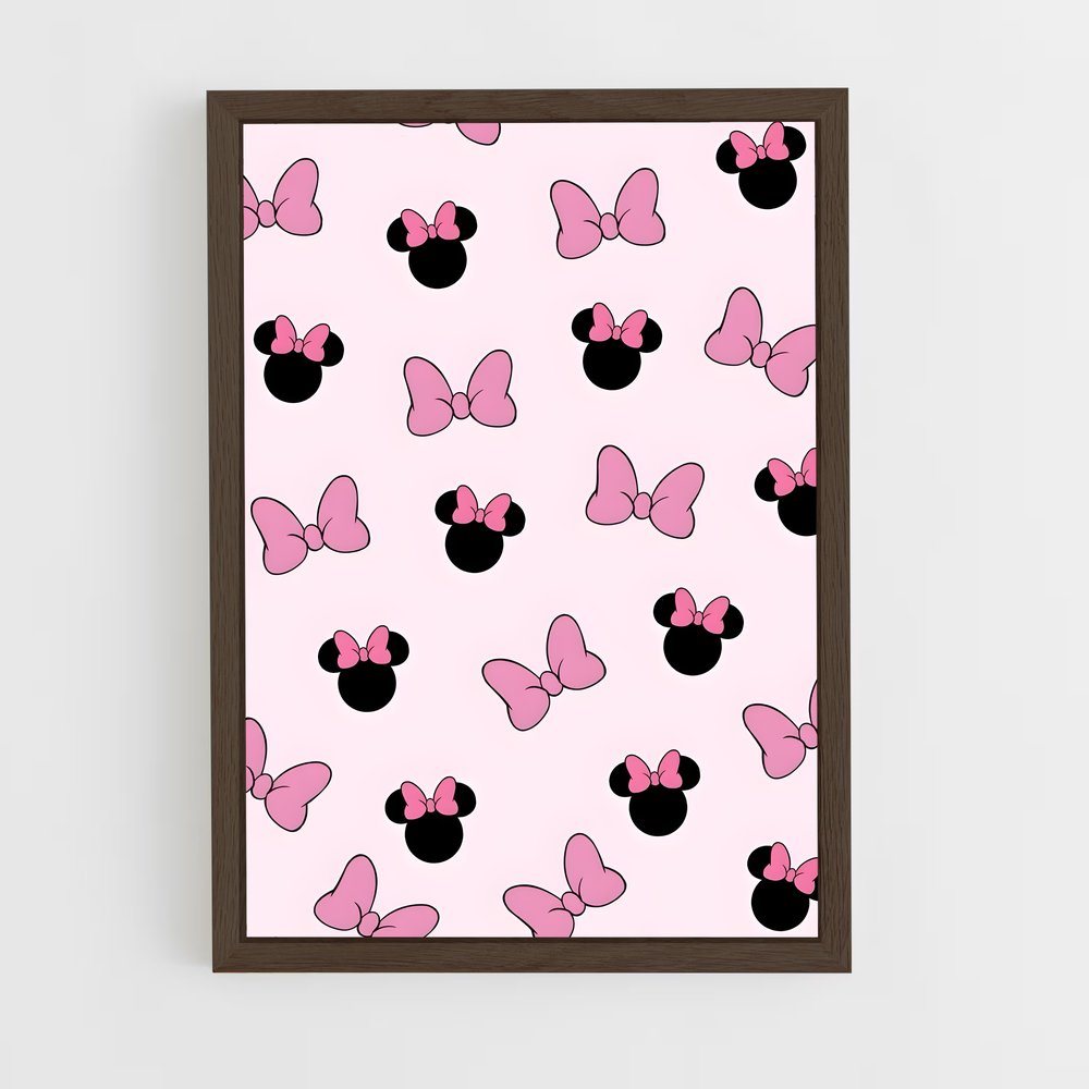 ap-minnie mouse-3 cadre Bois foncé