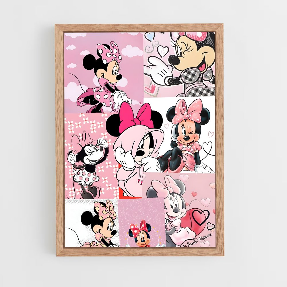 ap-minnie mouse-4 cadre Bois clair