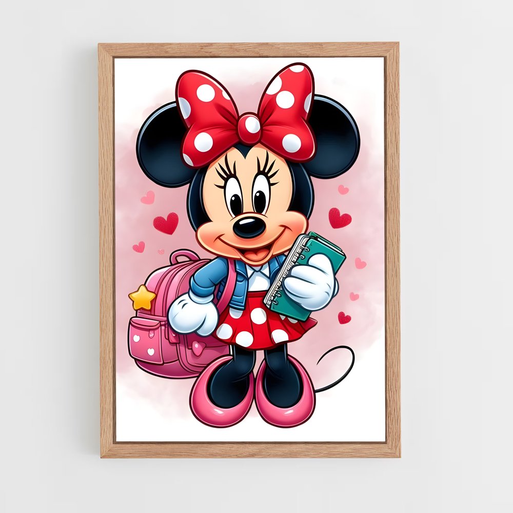 ap-minnie mouse-6 cadre Bois clair