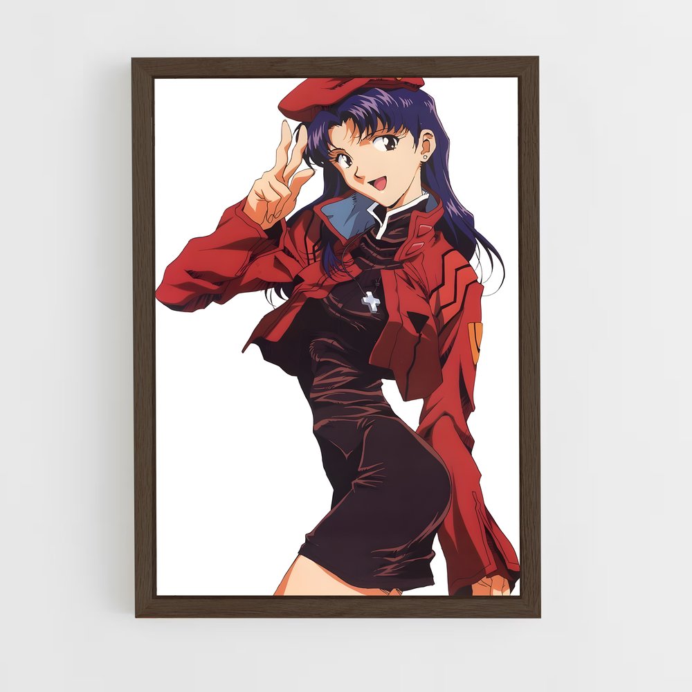 ap-misato katsuragi-1 cadre Bois foncé