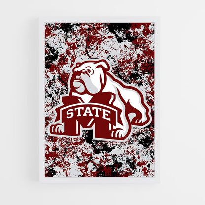 ap-mississippi state bulldogs-2 cadre Blanc