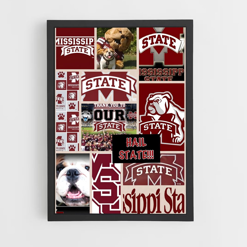 ap-mississippi state bulldogs-3 cadre Noir