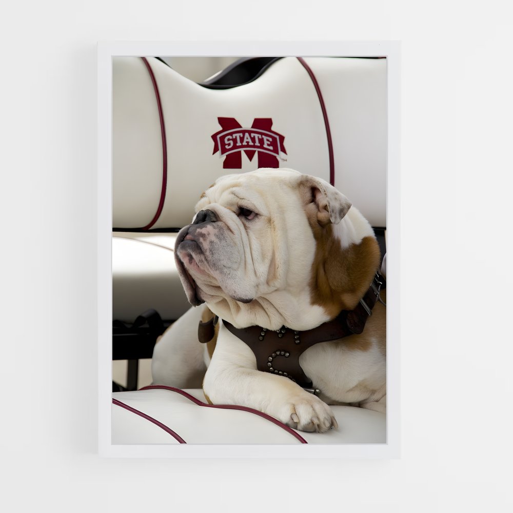 ap-mississippi state bulldogs-4 cadre Blanc