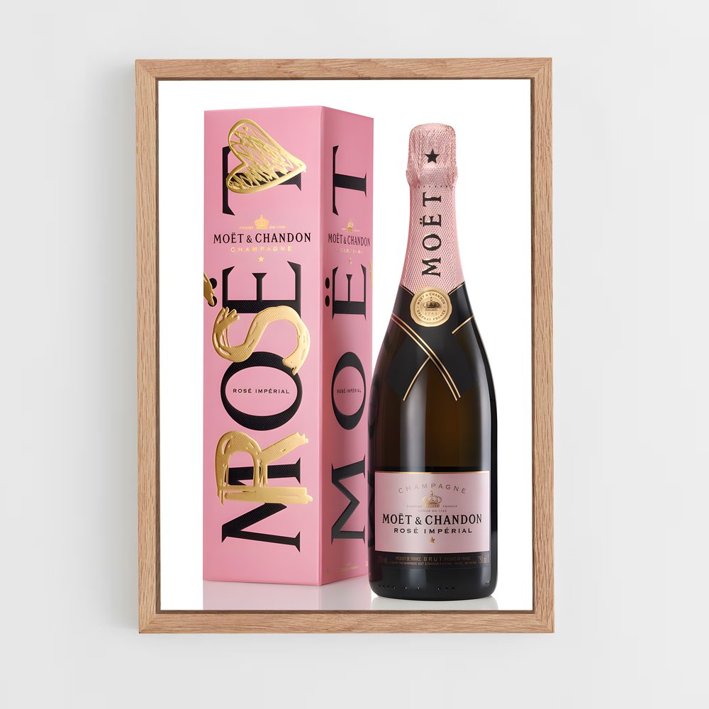 ap-moet chandon-12 cadre Bois clair