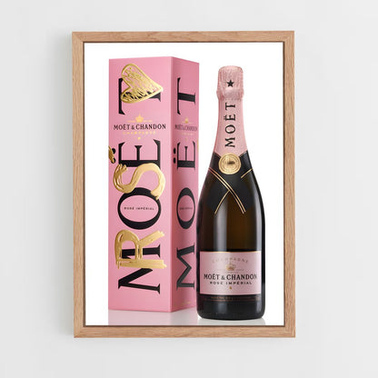 ap-moet chandon-12 cadre Bois clair