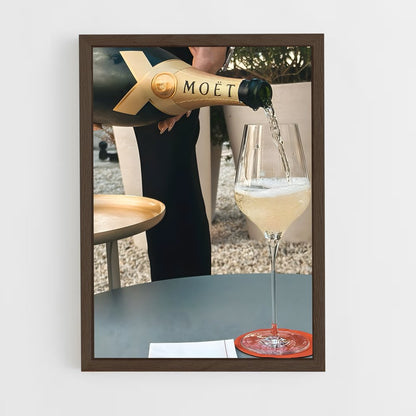 ap-moet chandon-3 cadre Bois foncé