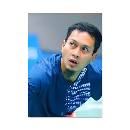 Poster Badminton en Bleu